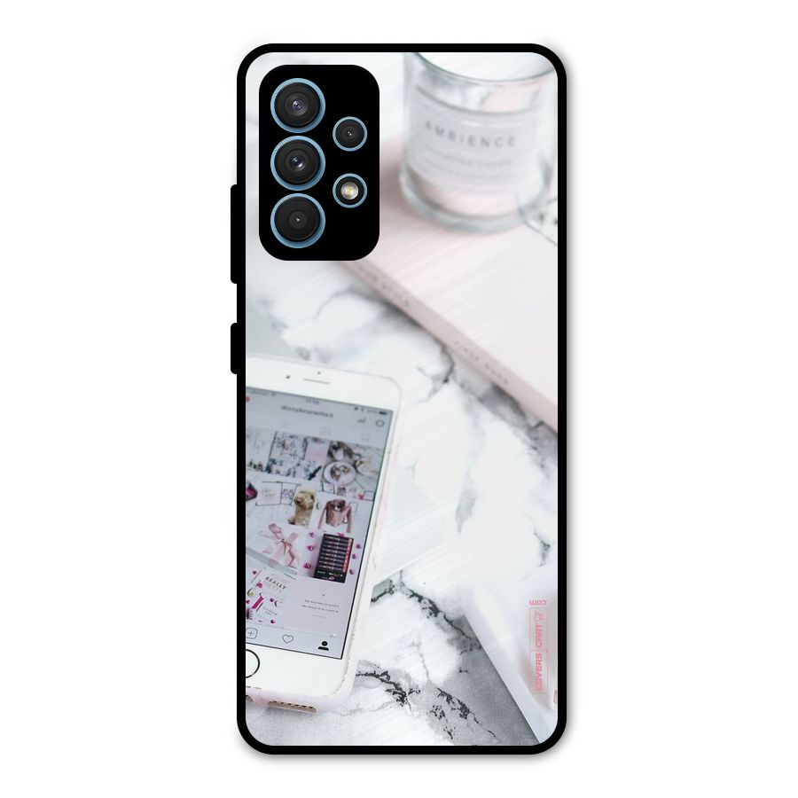 Make Up And Phone Metal Back Case for Galaxy A32
