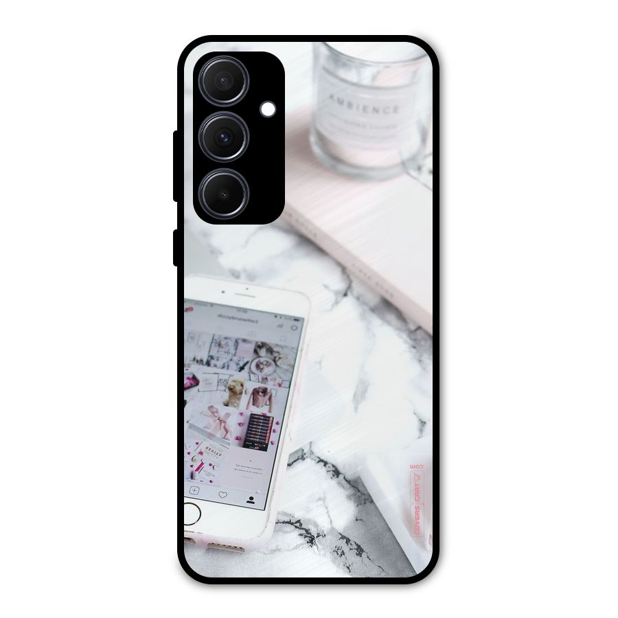 Make Up And Phone Metal Back Case for Galaxy A35