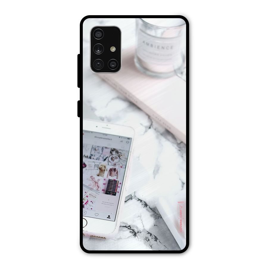 Make Up And Phone Metal Back Case for Galaxy A71