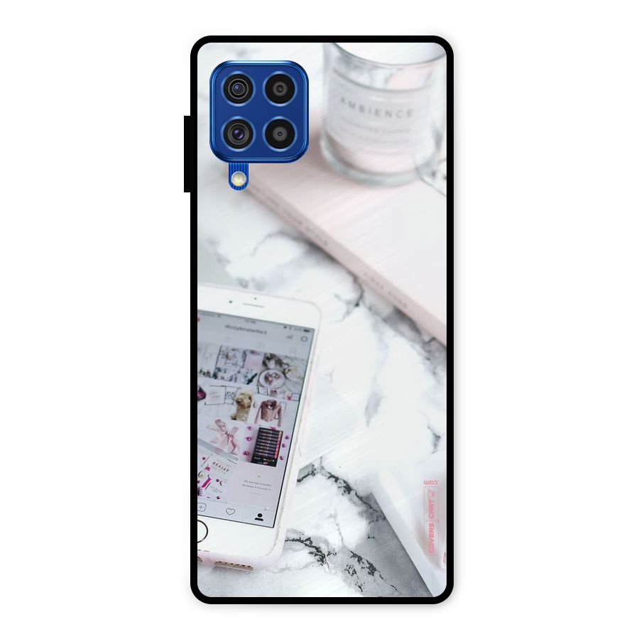 Make Up And Phone Metal Back Case for Galaxy F62