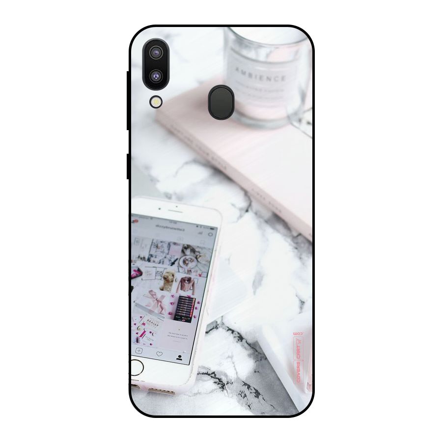 Make Up And Phone Metal Back Case for Galaxy M20