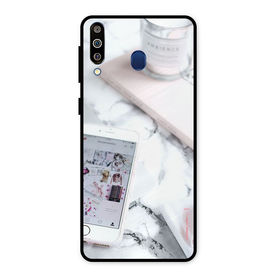Make Up And Phone Metal Back Case for Galaxy M30