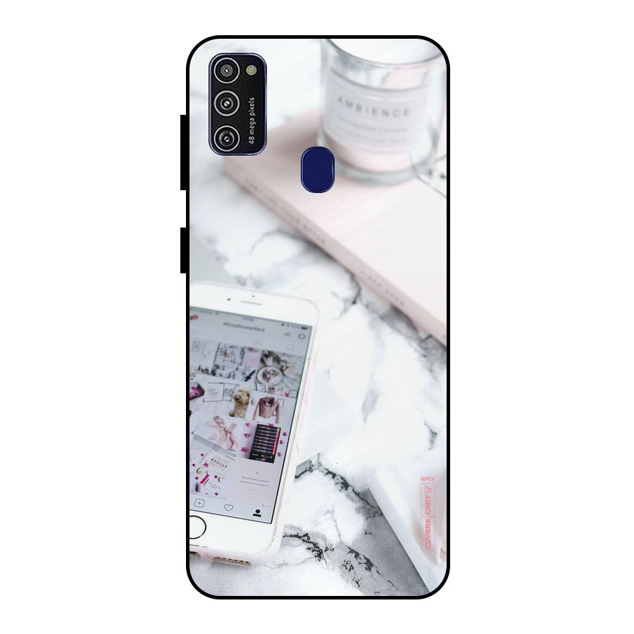 Make Up And Phone Metal Back Case for Galaxy M30s