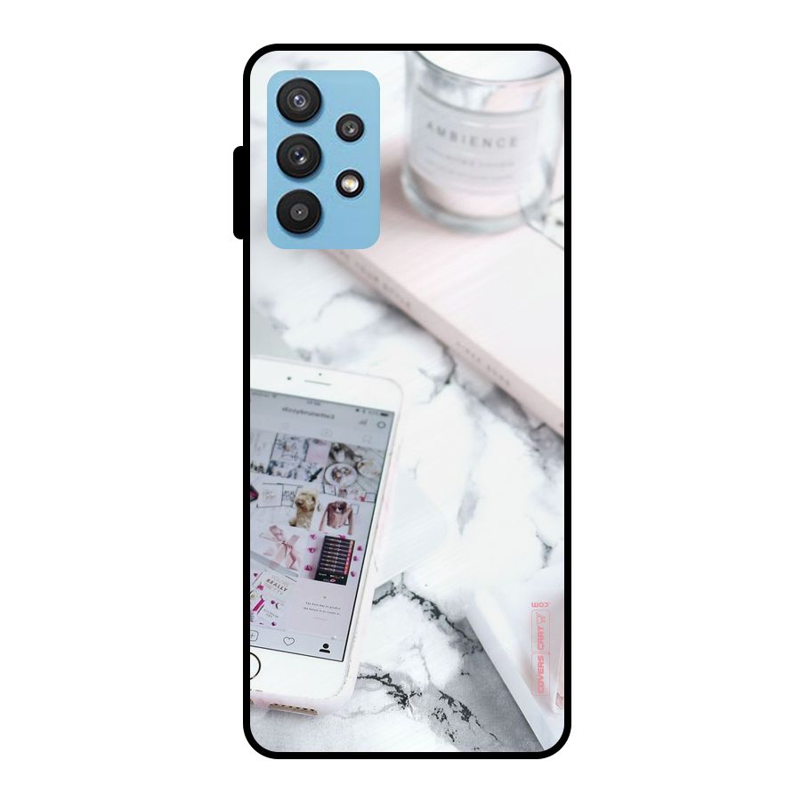 Make Up And Phone Metal Back Case for Galaxy M32 5G