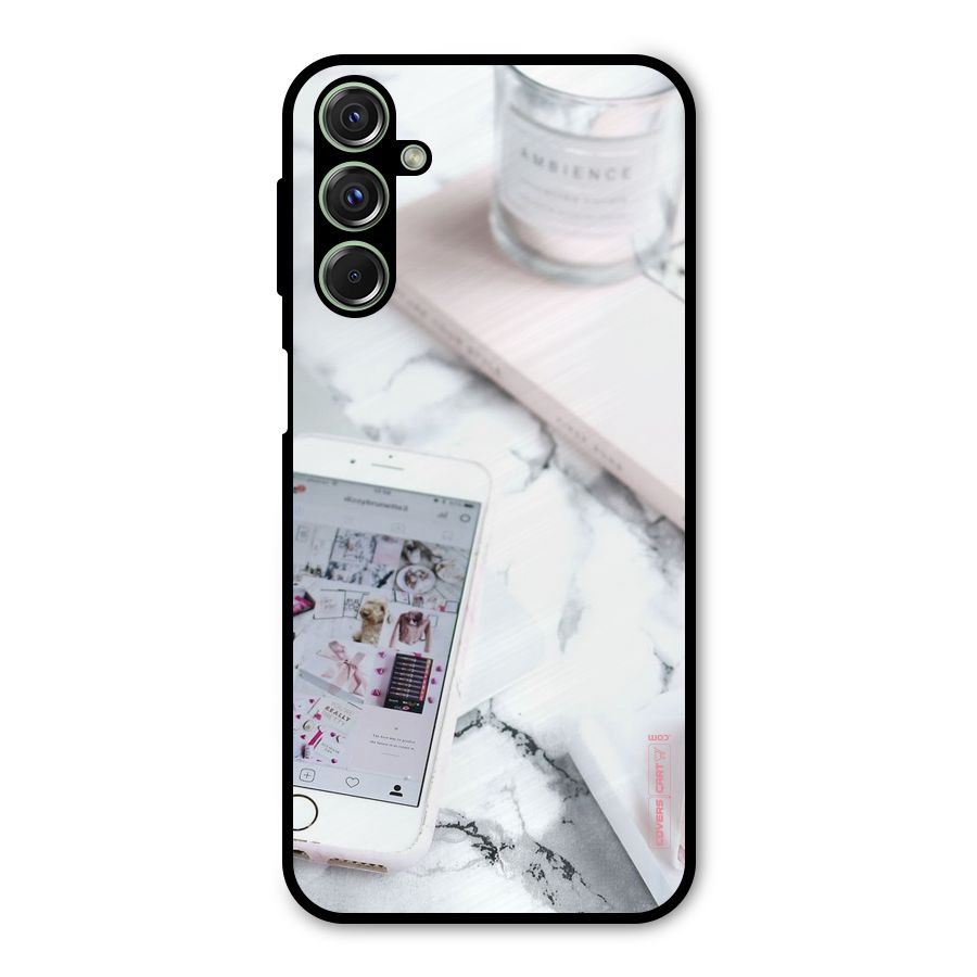 Make Up And Phone Metal Back Case for Galaxy M34
