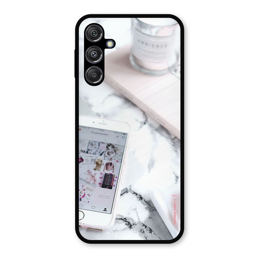 Make Up And Phone Metal Back Case for Galaxy M34 5G