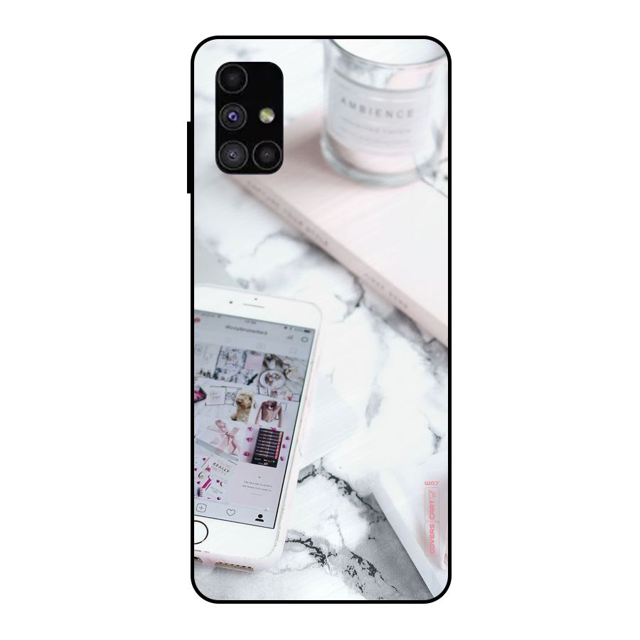Make Up And Phone Metal Back Case for Galaxy M51