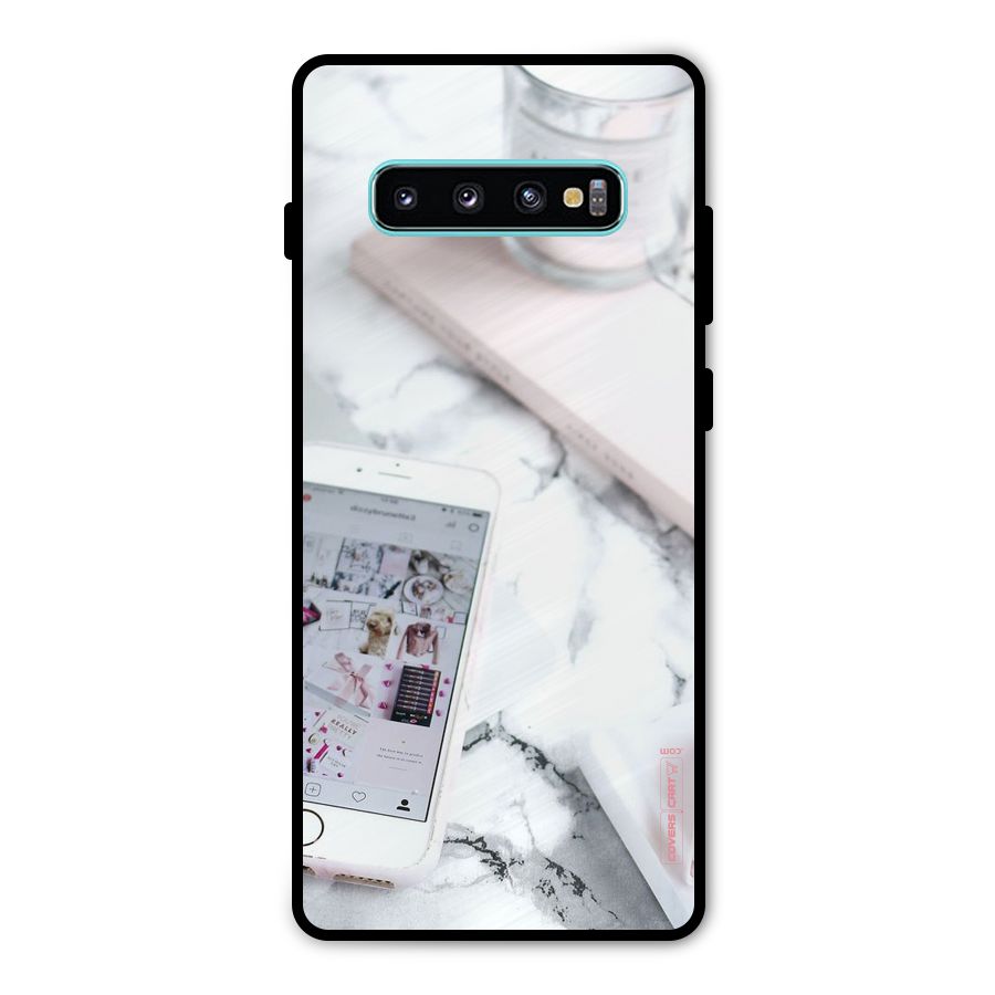 Make Up And Phone Metal Back Case for Galaxy S10 Plus