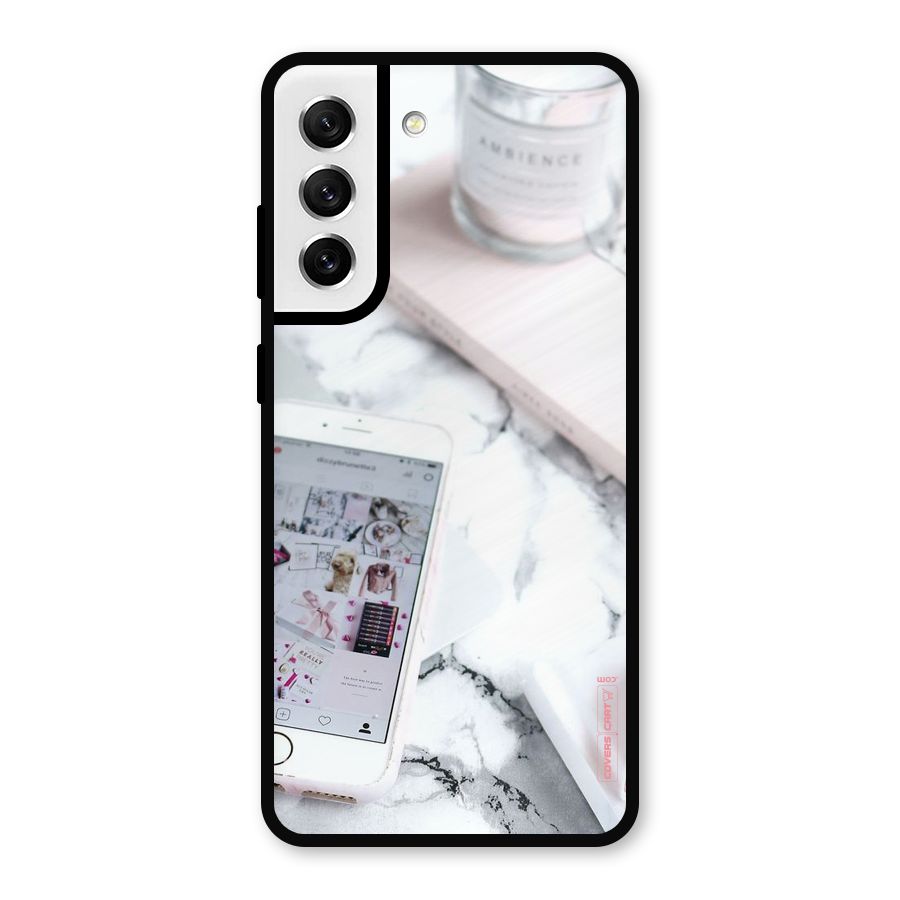 Make Up And Phone Metal Back Case for Galaxy S21 FE 5G