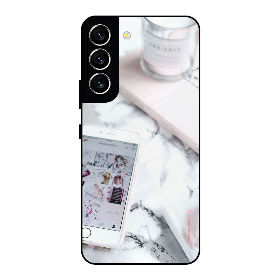Make Up And Phone Metal Back Case for Galaxy S22 5G