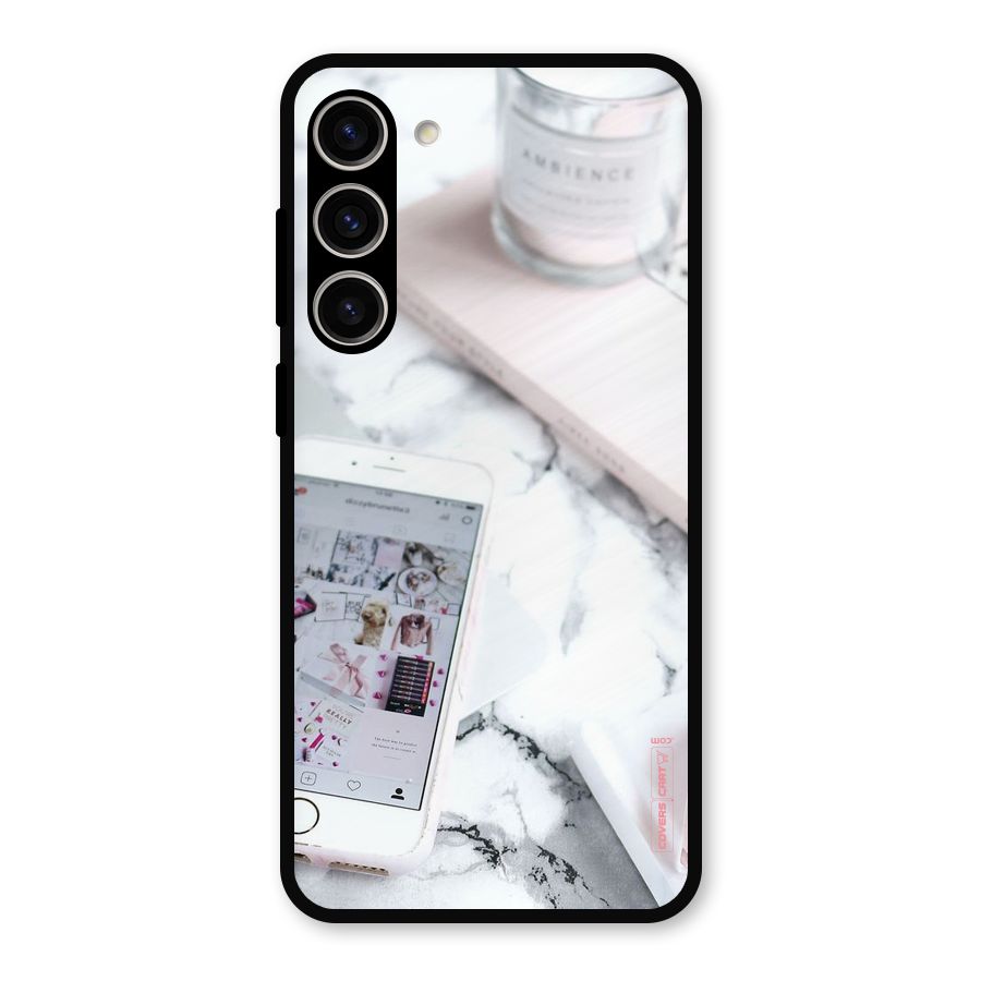 Make Up And Phone Metal Back Case for Galaxy S23 Plus