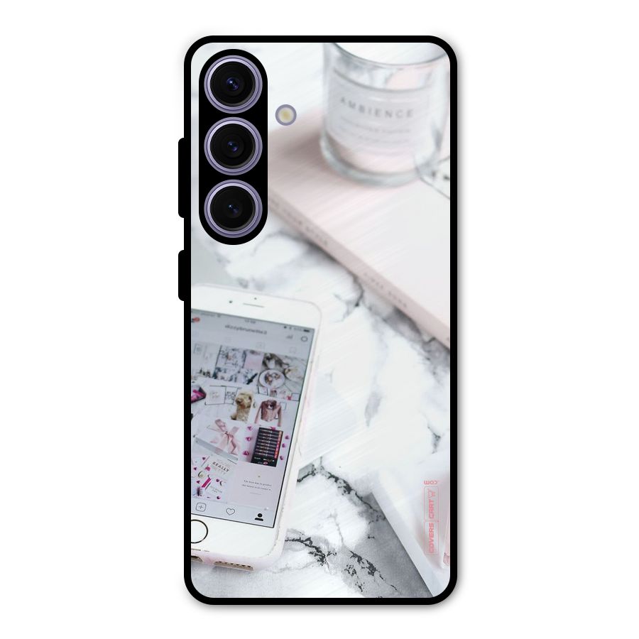 Make Up And Phone Metal Back Case for Galaxy S24