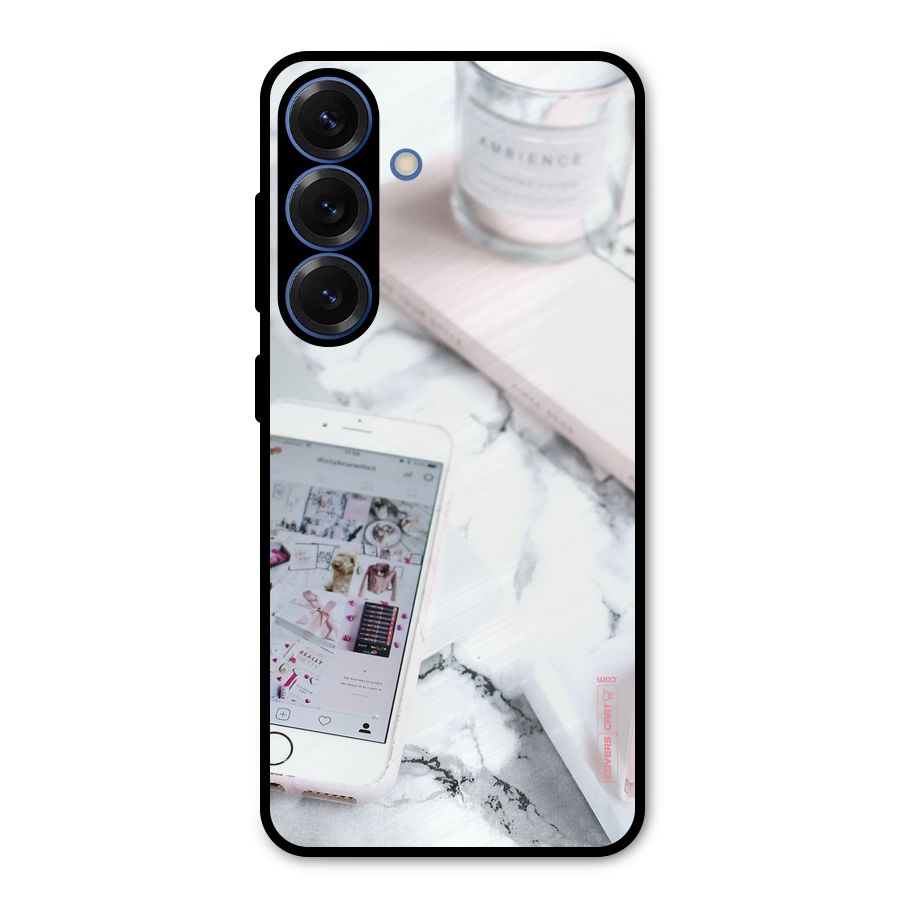 Make Up And Phone Metal Back Case for Galaxy S25