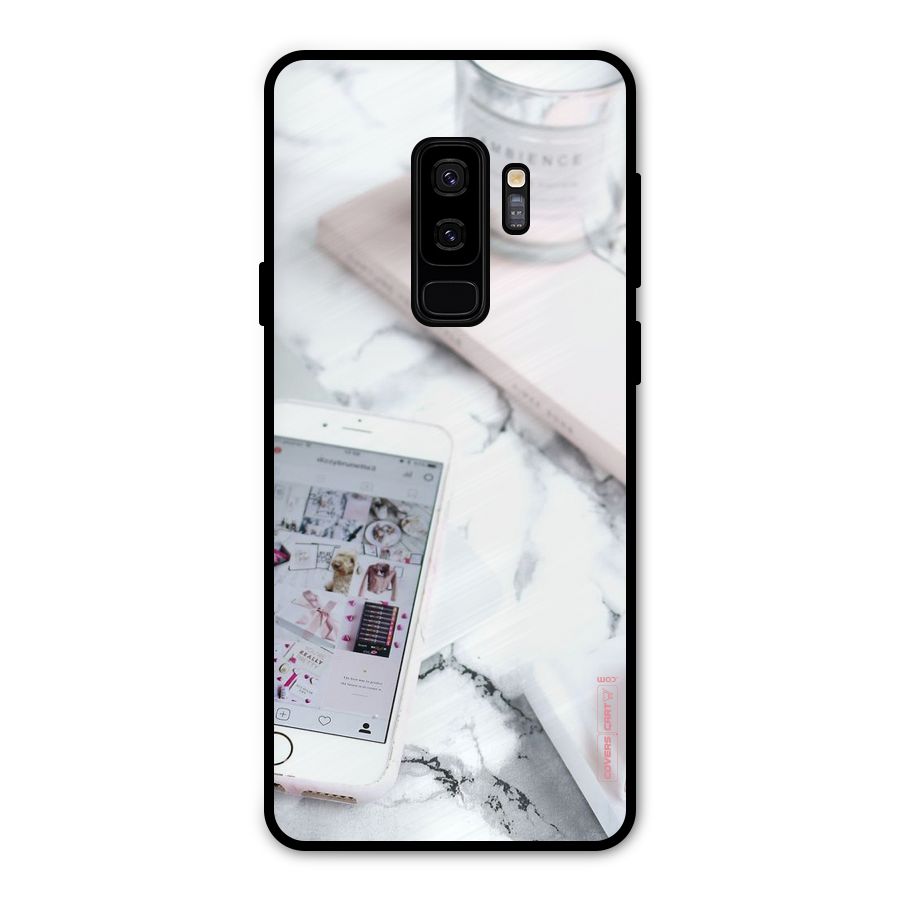 Make Up And Phone Metal Back Case for Galaxy S9 Plus