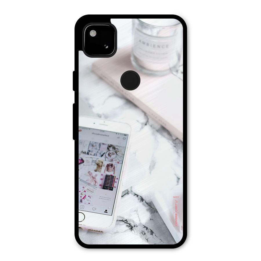 Make Up And Phone Metal Back Case for Google Pixel 4a