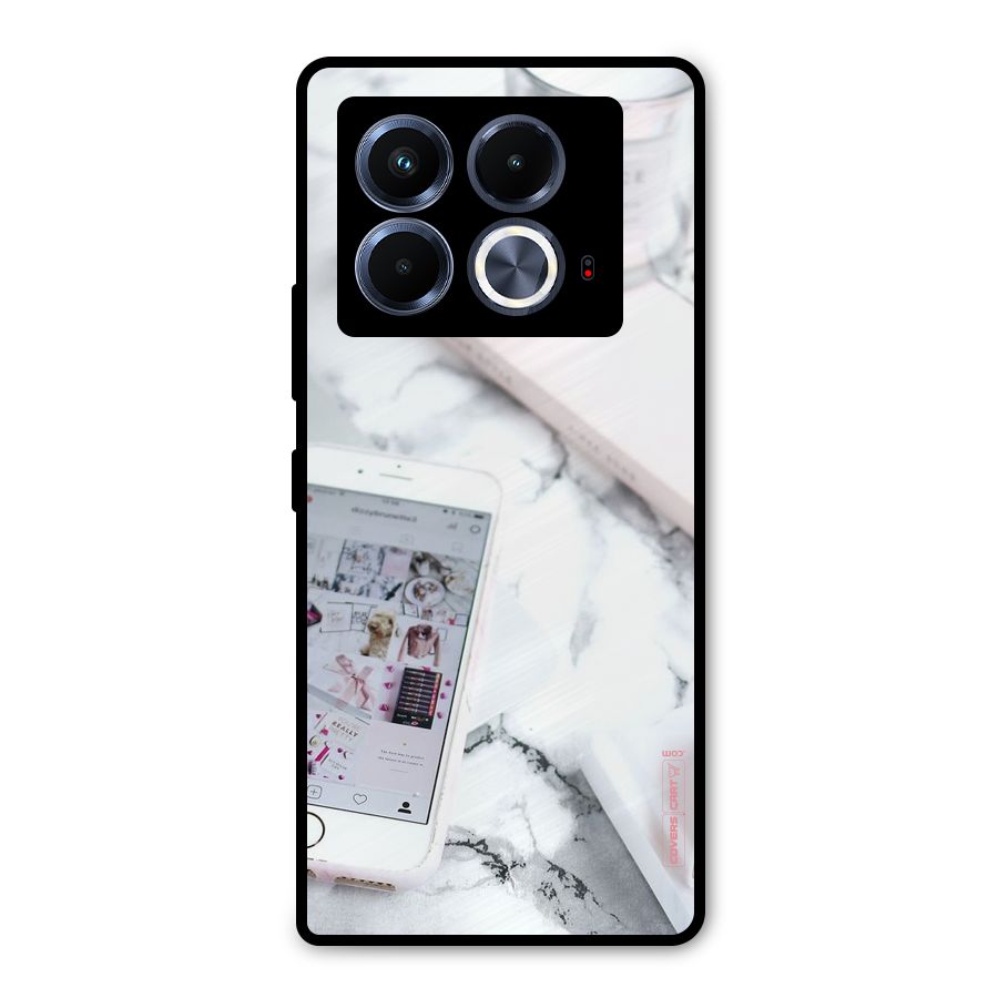 Make Up And Phone Metal Back Case for Infinix Note 40 5G
