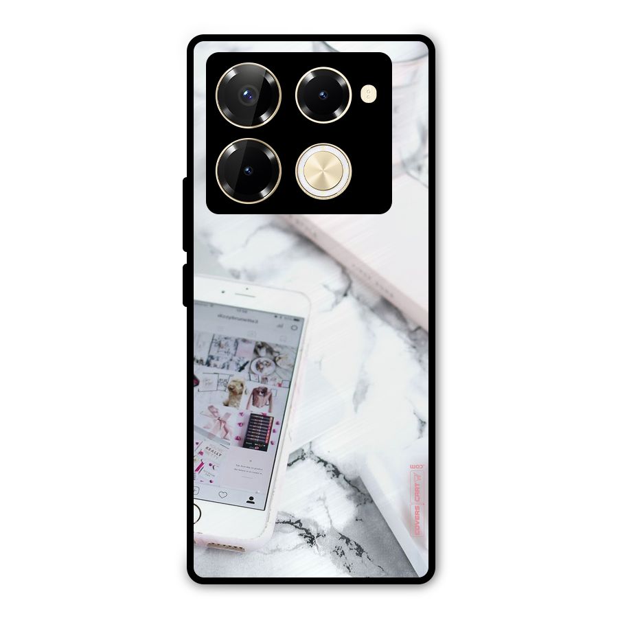 Make Up And Phone Metal Back Case for Infinix Note 40 Pro Plus
