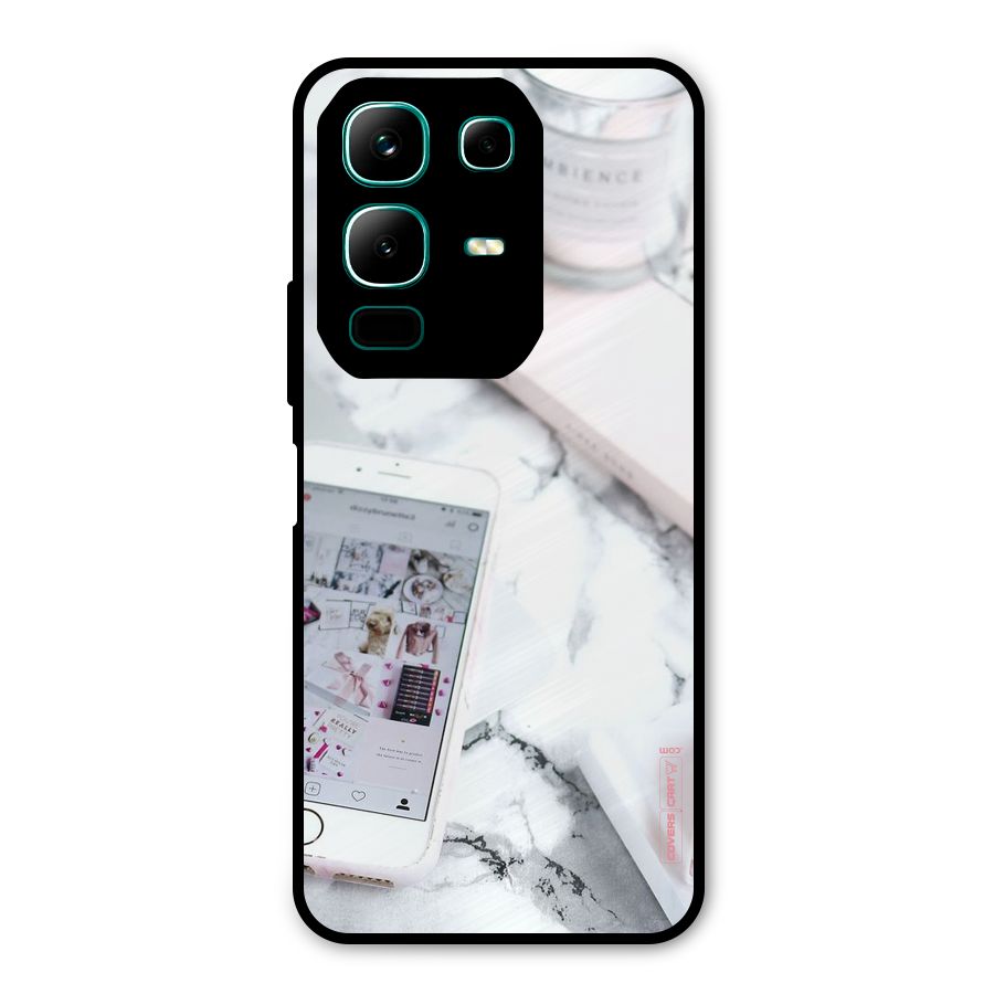Make Up And Phone Metal Back Case for Infinix Note 50x