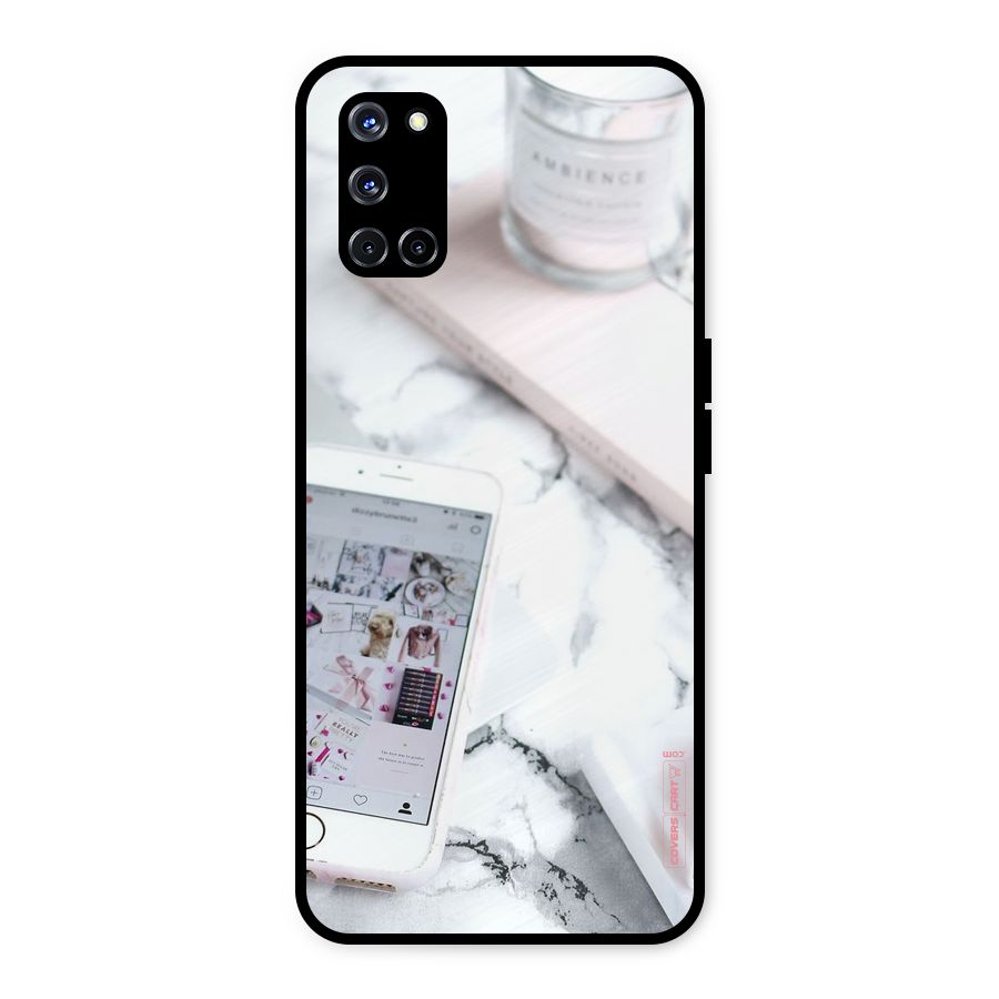 Make Up And Phone Metal Back Case for Oppo A52