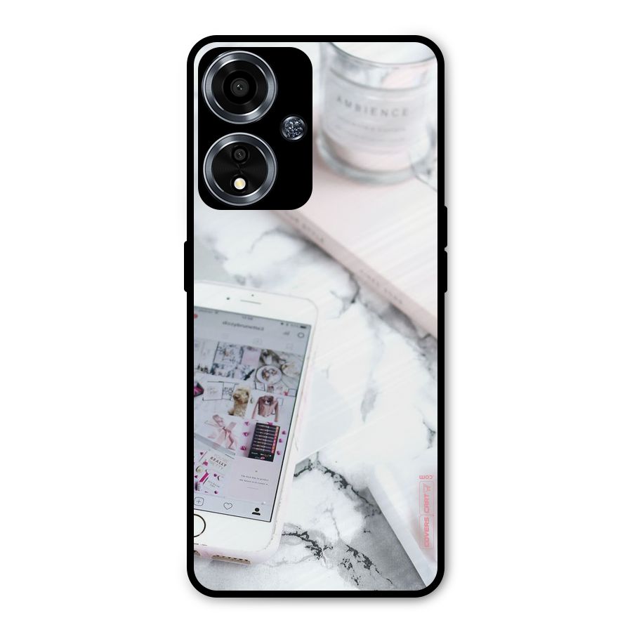 Make Up And Phone Metal Back Case for Oppo A59