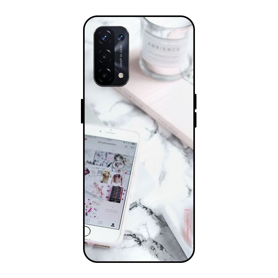 Make Up And Phone Metal Back Case for Oppo A74 5G
