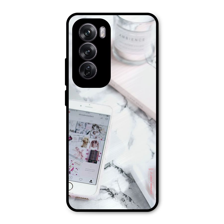 Make Up And Phone Metal Back Case for Oppo Reno12 Pro