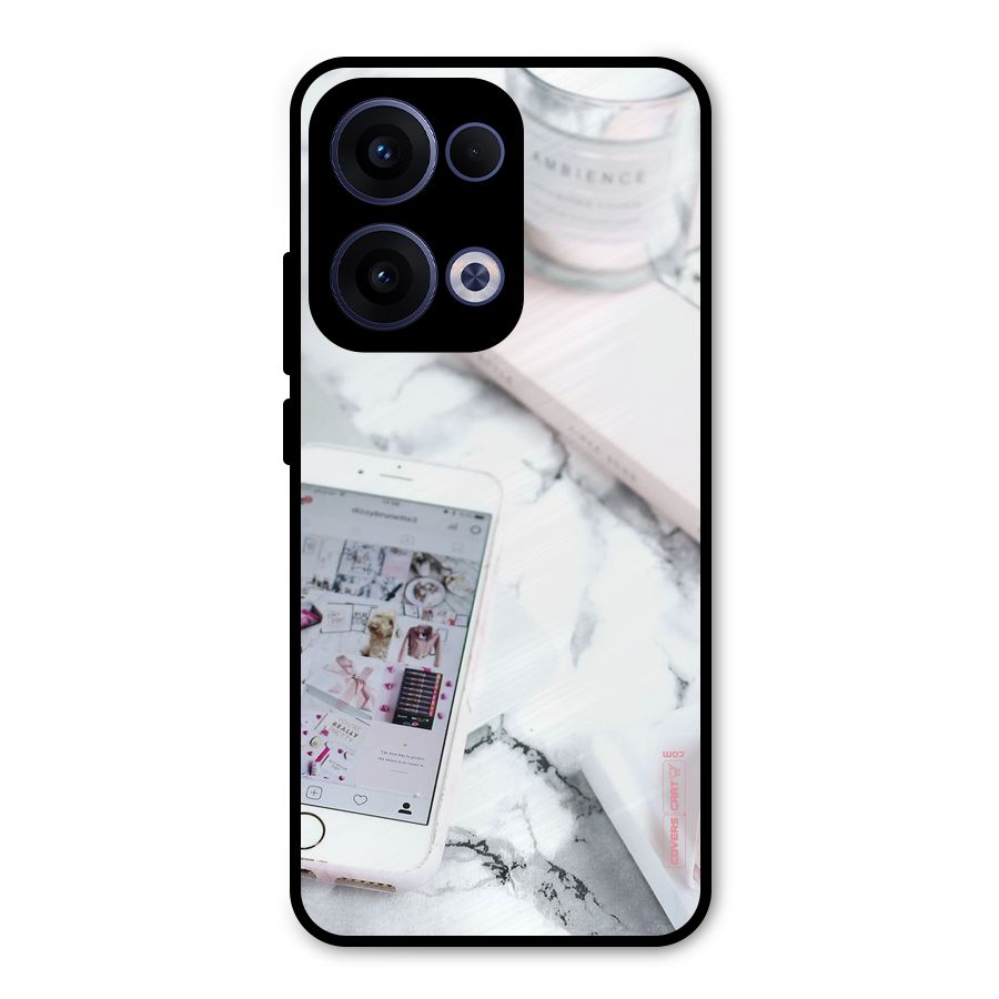 Make Up And Phone Metal Back Case for Oppo Reno13