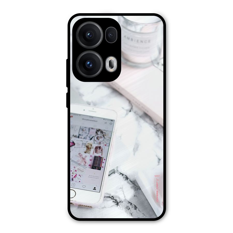 Make Up And Phone Metal Back Case for Oppo Reno13 Pro