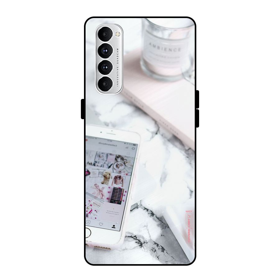 Make Up And Phone Metal Back Case for Oppo Reno4 Pro