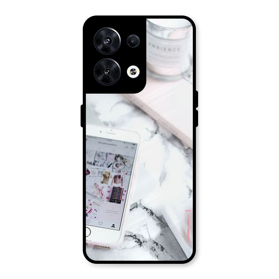 Make Up And Phone Metal Back Case for Oppo Reno8 5G