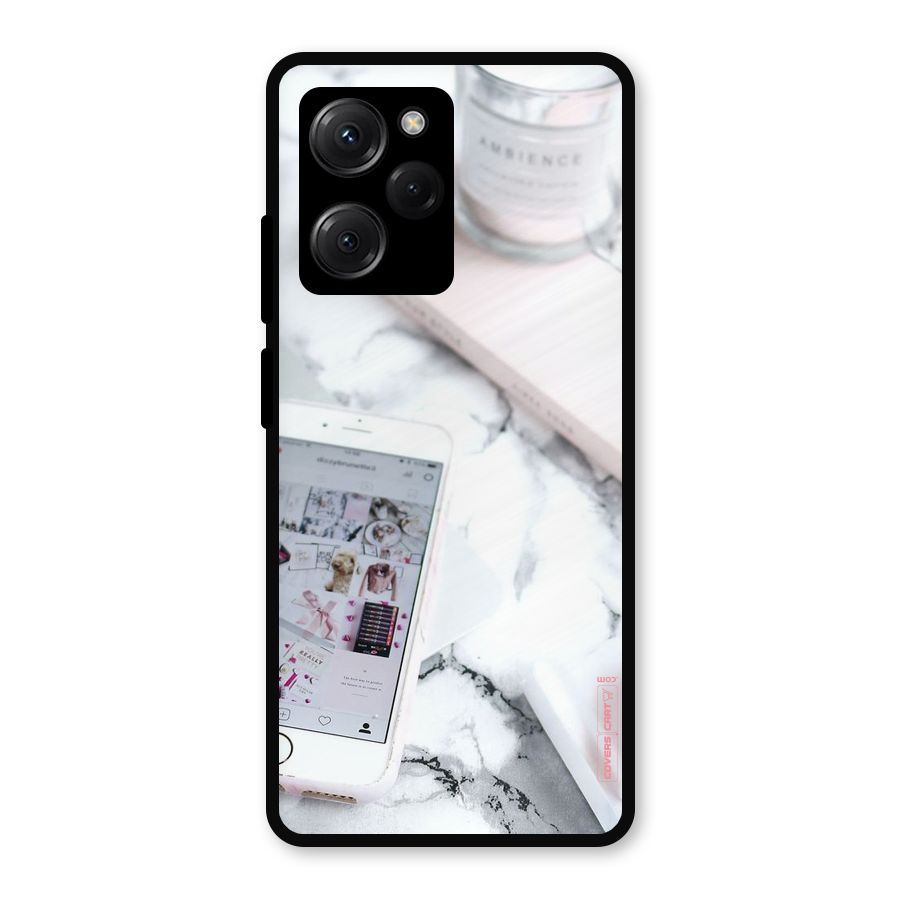 Make Up And Phone Metal Back Case for Poco X5 Pro