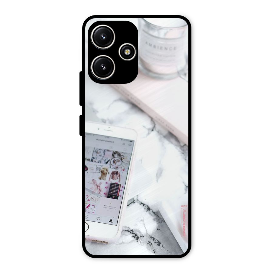 Make Up And Phone Metal Back Case for Redmi 12 5G