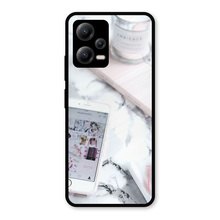 Make Up And Phone Metal Back Case for Redmi Note 12 5G