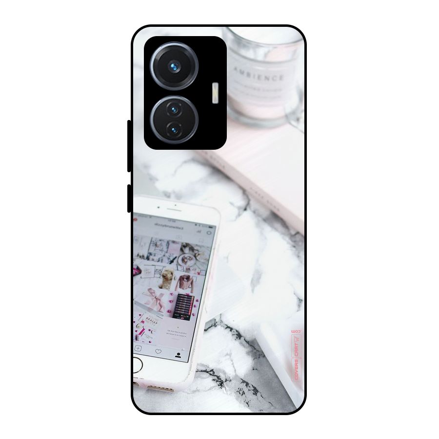Make Up And Phone Metal Back Case for Vivo T1 44W