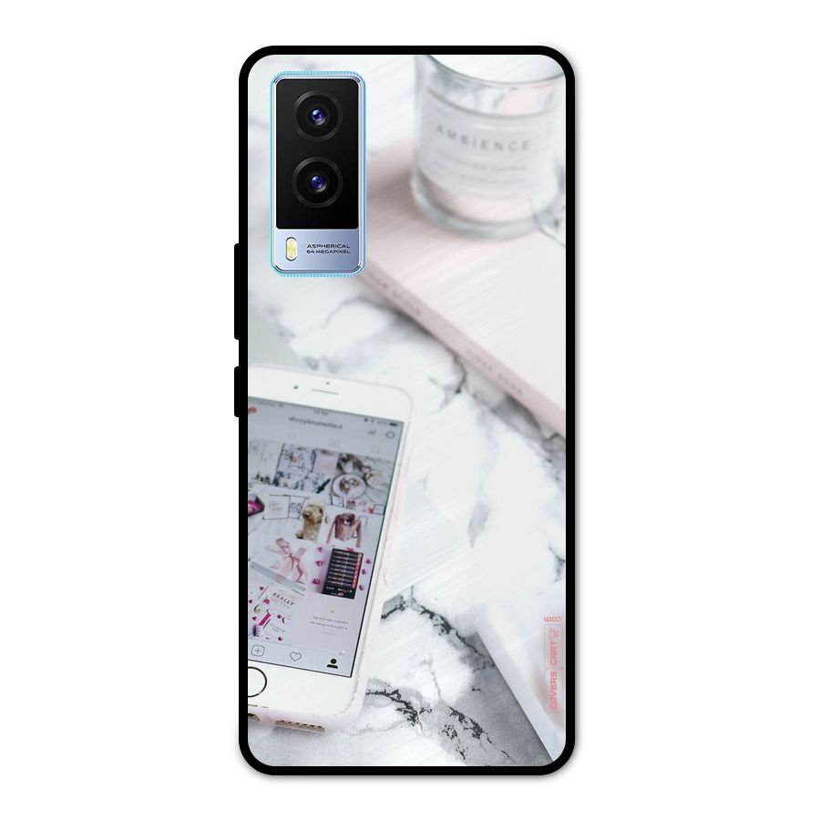 Make Up And Phone Metal Back Case for Vivo V21e 5G