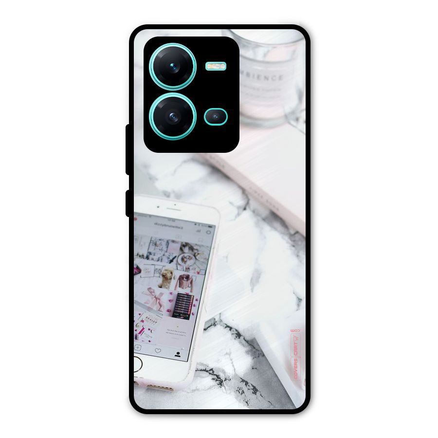 Make Up And Phone Metal Back Case for Vivo V25