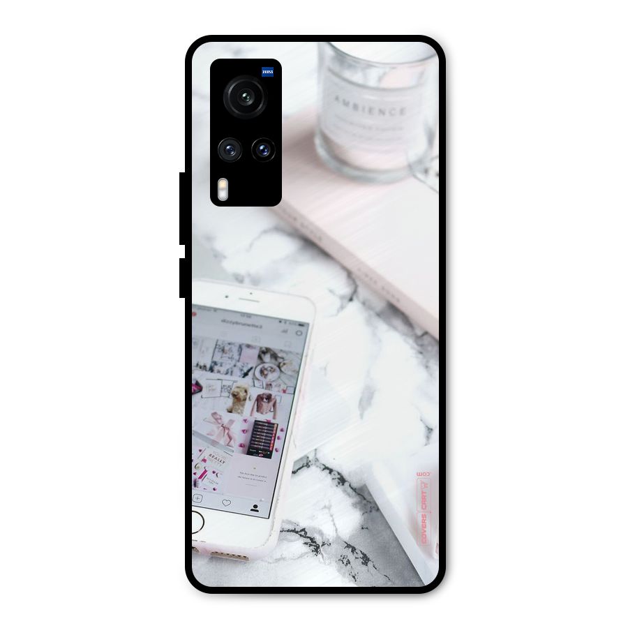 Make Up And Phone Metal Back Case for Vivo X60
