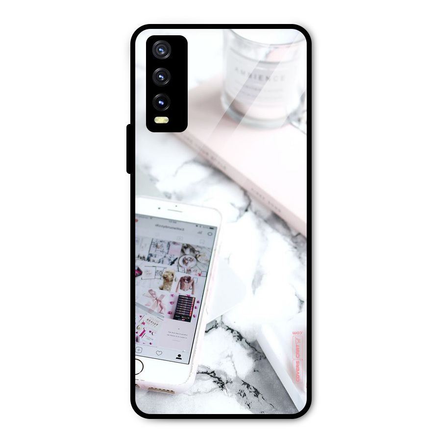Make Up And Phone Metal Back Case for Vivo Y20 2021