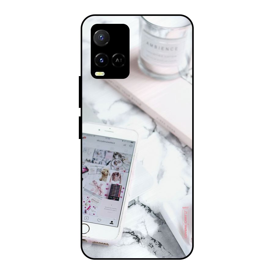 Make Up And Phone Metal Back Case for Vivo Y21
