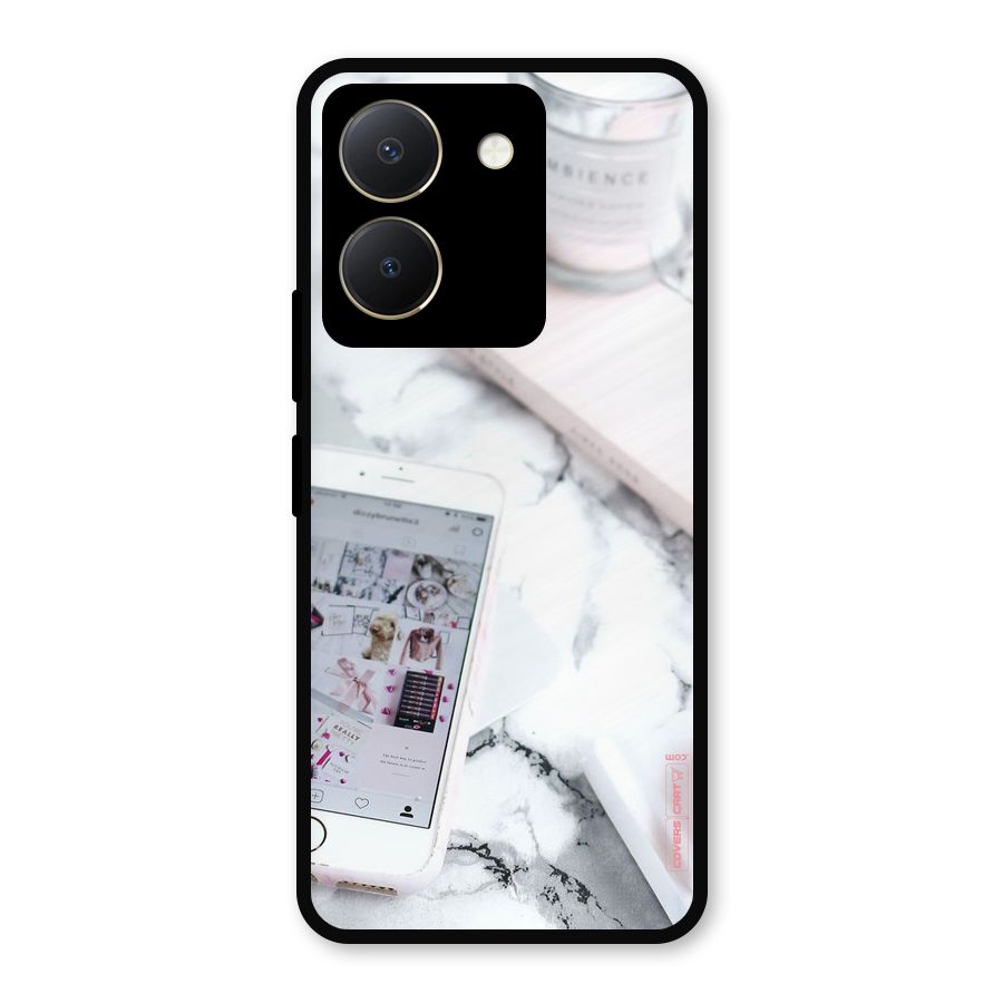 Make Up And Phone Metal Back Case for Vivo Y36