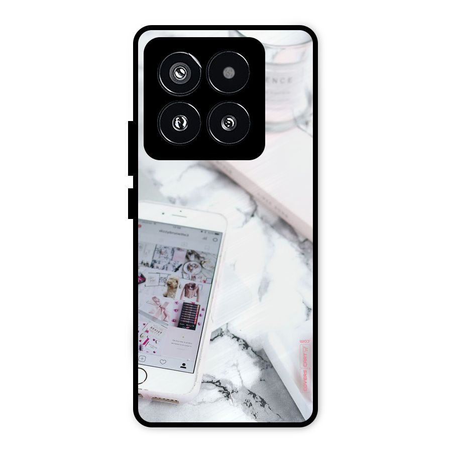 Make Up And Phone Metal Back Case for Xiaomi 14 Pro
