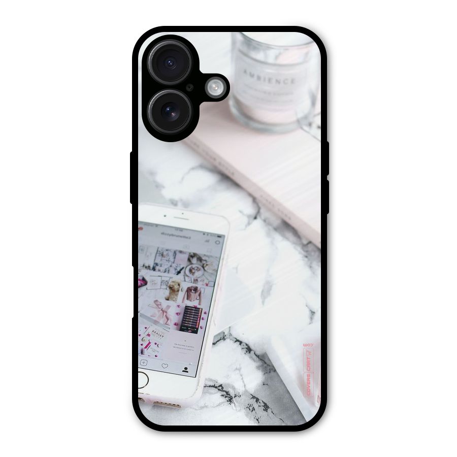 Make Up And Phone Metal Back Case for iPhone 16