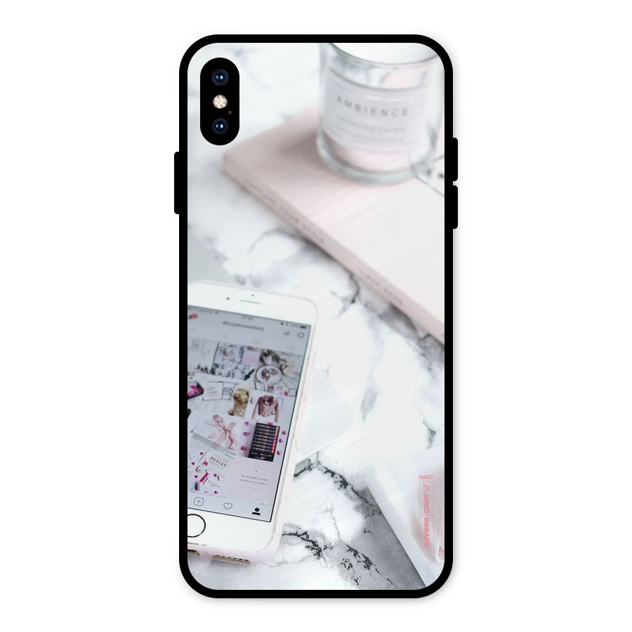 Make Up And Phone Metal Back Case for iPhone XS Max