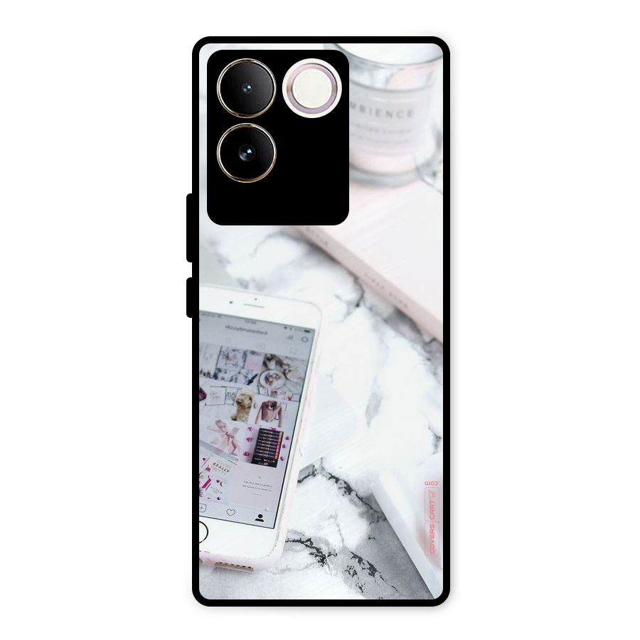 Make Up And Phone Metal Back Case for iQOO Z7 Pro