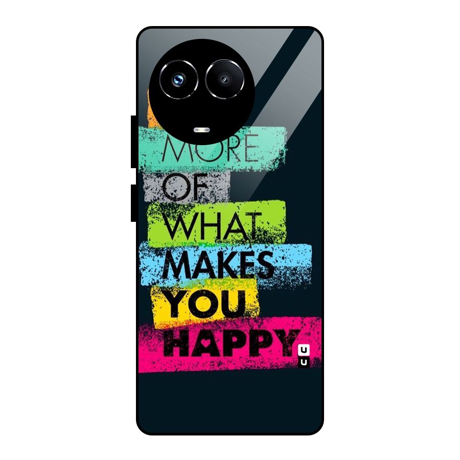 Makes You Happy Glass Back Case for Realme Narzo 60X