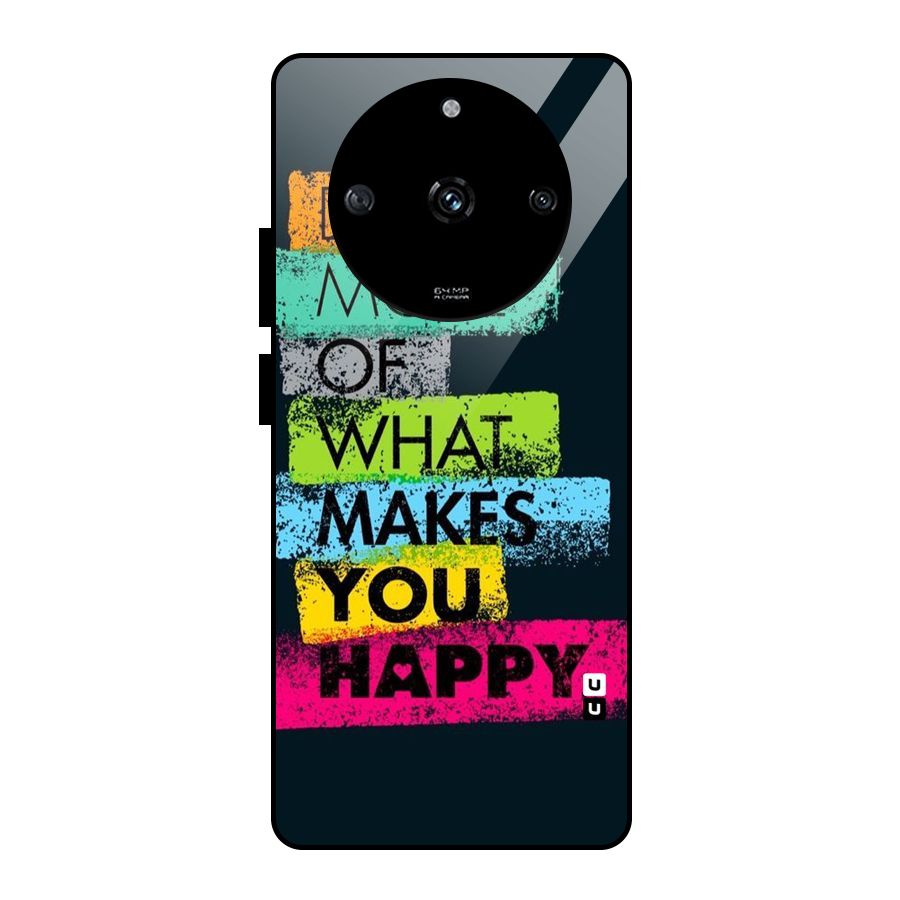 Makes You Happy Glass Back Case for Realme Narzo 60 5G