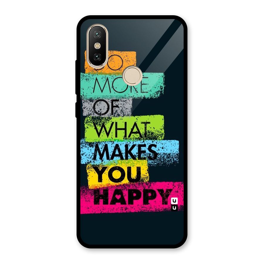 Makes You Happy Glass Back Case for Redmi A2