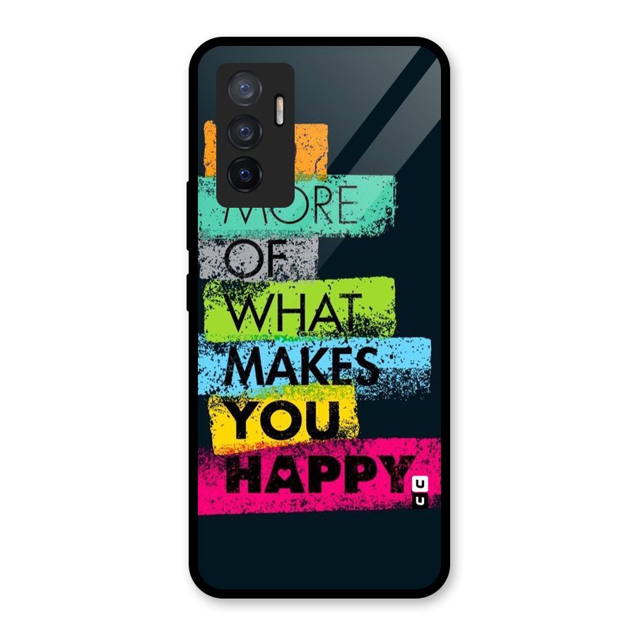 Makes You Happy Glass Back Case for Vivo V23e
