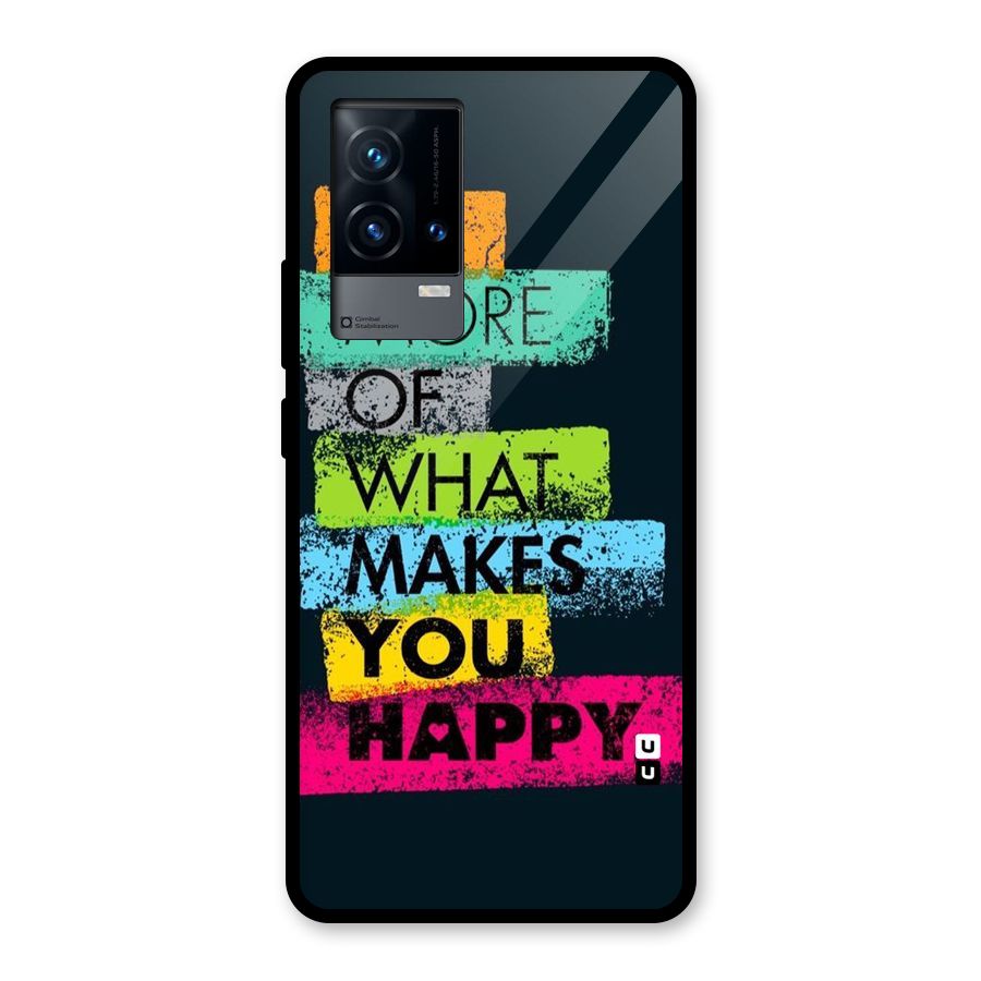 Makes You Happy Glass Back Case for iQOO 9 5G