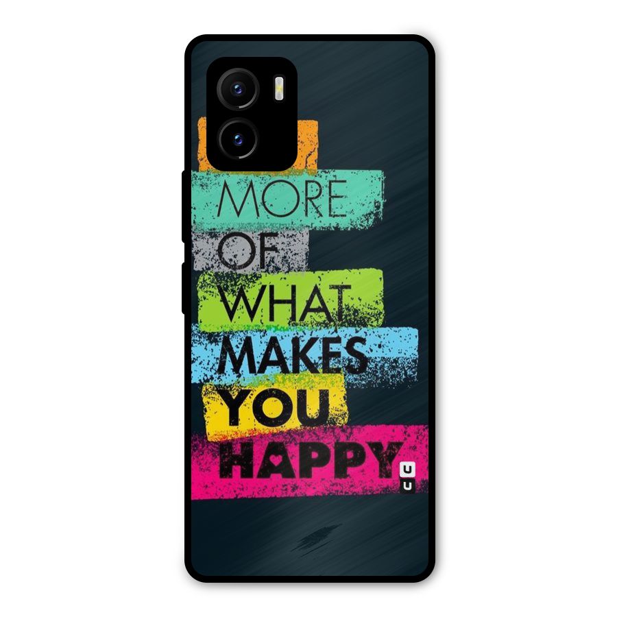 Makes You Happy Metal Back Case for Vivo Y15s